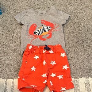 Baby Boden Red Star Shorts